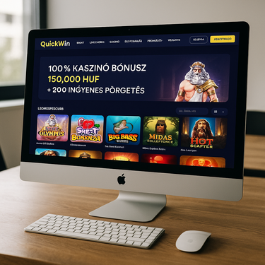 QuickWin Casino - Intuitív Dizájn - Magyar Felület