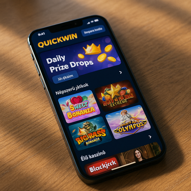QuickWin Casino - Mobil Játék Élmény - Reszponzív Dizájn